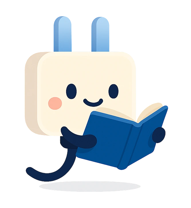 Pluggy enjoying a book away from the screen